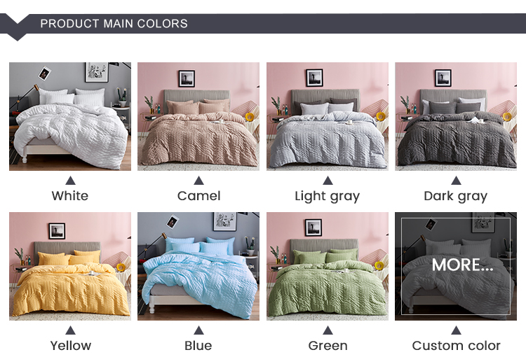 Großhandel Seersucker Tröster Set Home Textile Polyester Stoff